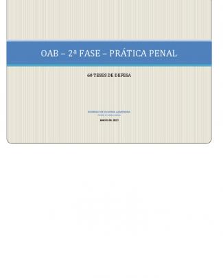 Rodrigo Almendra - Direito Penal - Apostila 60 Teses De Defesa - Oab 2ª Fase