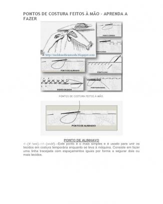 Pontos De Costura Feitos à Mão