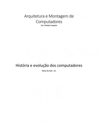 01 - História E Evolução Dos Computadores