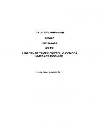 Nav Canada - Catca Collective Agreement