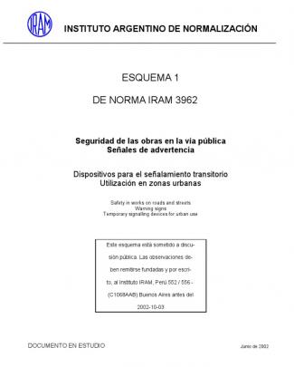 Iram 3962 E1 Señales De Advertencia