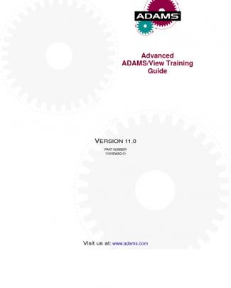 Advanced Adams/view Training  Guide