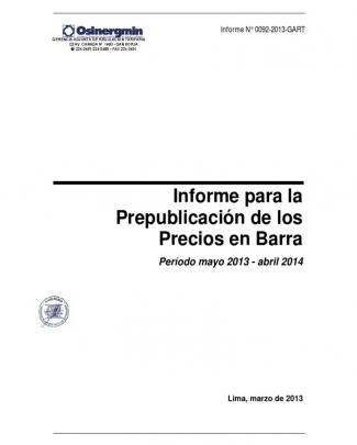 Informe No.0092 2013 Gart