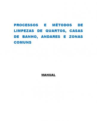 Processos E Métodos De Limpezas De Quartos