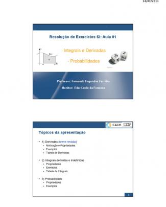 Derivadas, Integrais E Probabilidade