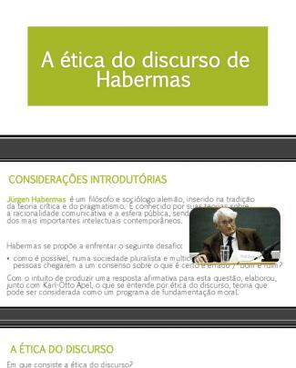 A ética Do Discurso De Habermas Es