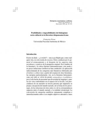 Posibilidades E Imposibilidades Del Dialogismo Francoise Perus