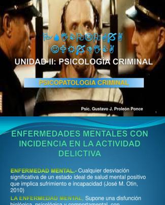 Psicopatología Criminal