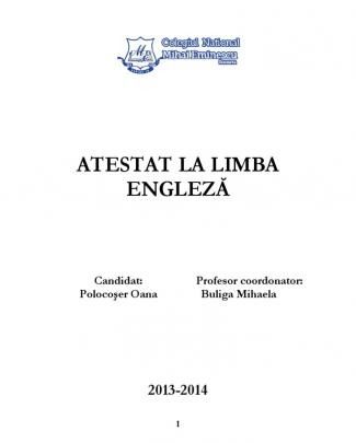 Atestat Final Engleza