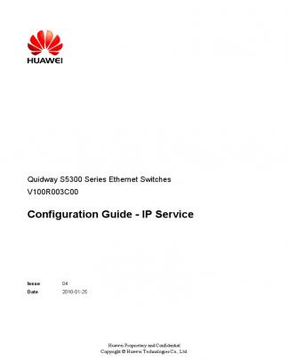 Quidway S5300 Configuration Guide - Ip Service (v100r003c00_04)