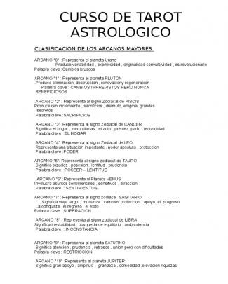 Curso De Tarot Astrologico