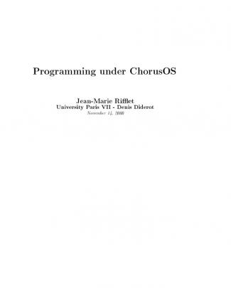 2000 - Programming Under Chorusos