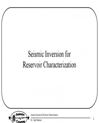 Seismic Inversion