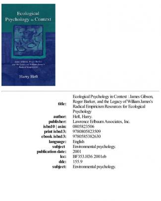 [harry Heft] Ecological Psychology In Context