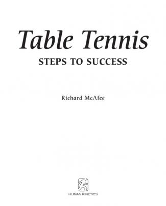 Richard Mcafee Table Tennis Steps To Success 2009