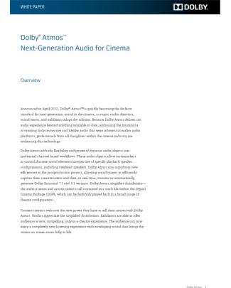 Dolby Atmos Whitepaper