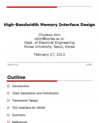 High-bandwidth Memory Interface Design