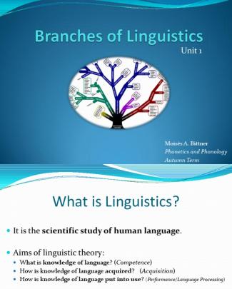 Unit 1 - 02 Branches Of Linguistics