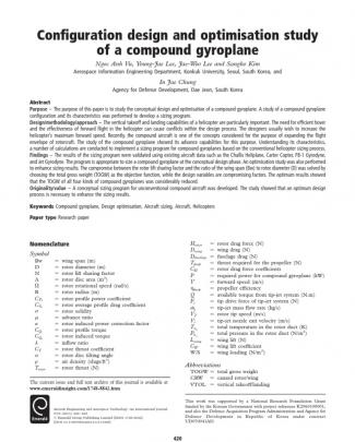 Configuration Design And Optimisation Study Of A Compound Gyroplane