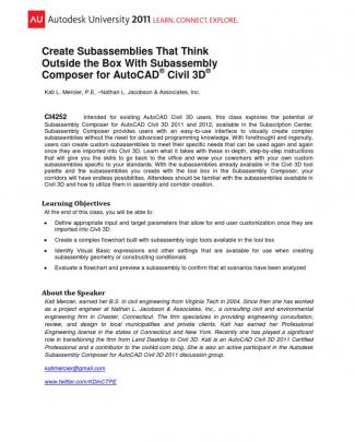 Create Subassemblies That Think Outside The Box With Subassembly Composer For Autocad® Civil 3d®