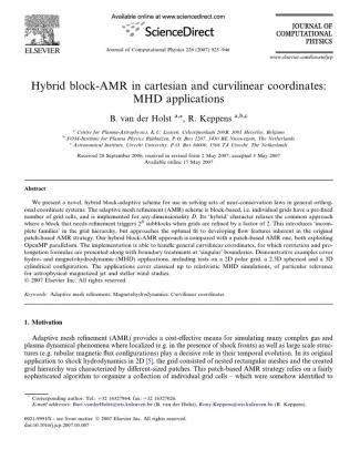 Hybrid Block-amr In Cartesian And Curvilinear Coordinates Mhd Applications