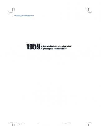 Cuba - 1959. Una Rebelion Contra Las Oligarquias Y Los Dogmas (cuadernos De Pensamiento Critico Ruth 3)