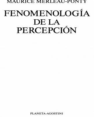 Merleau-ponty - Prólogo A La Fenomenología De La Percepción