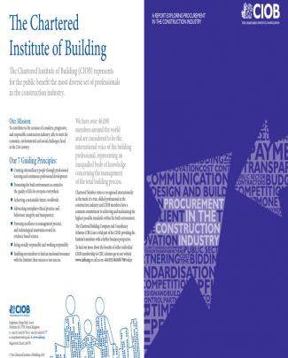 Ciob Research - Procurement In The Construction Industry