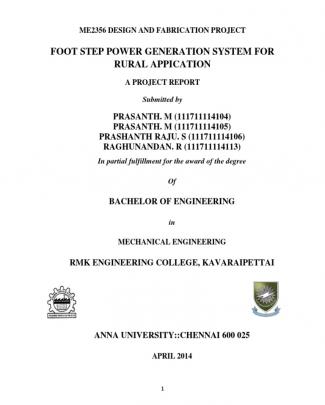 Foot Step Power Generation System For Rural Energy Application To Run Ac And Dc Loads (2)