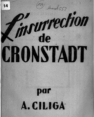 Ante Ciliga - Insurrection De Cronstadt (1946)