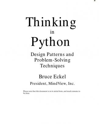 Thinking In Python