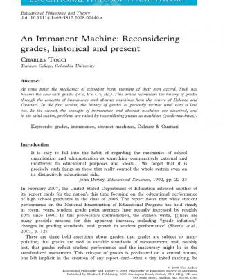 An Immanent Machine Tocci 2010