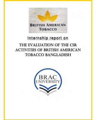 Intern Report On Csr Activities Of Batb