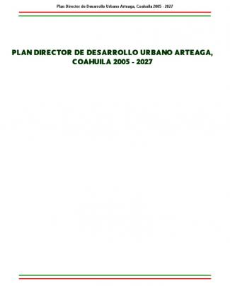 Plan Director De Desarrollo Urbano De Arteaga, Coahuila