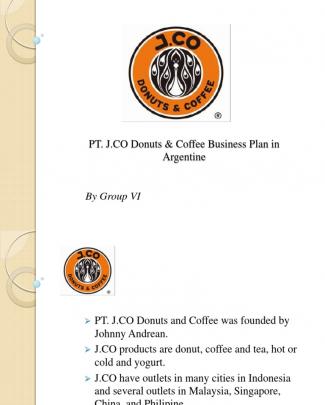 Pt. J.co Donuts & Coffee Business Plan In Argentine