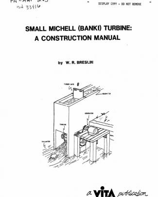 Small Michell (banki) Turbine Construction Manual