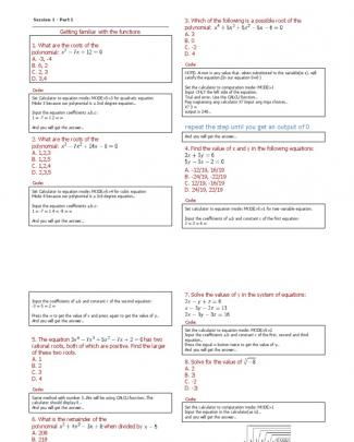 Calculator Techniques