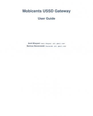 Mobicents Ussd Gateway User Guide