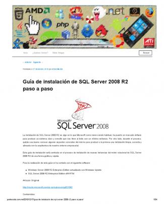 Guía De Instalación De Sql Server 2008 R2 Paso A Paso _ Punto Code