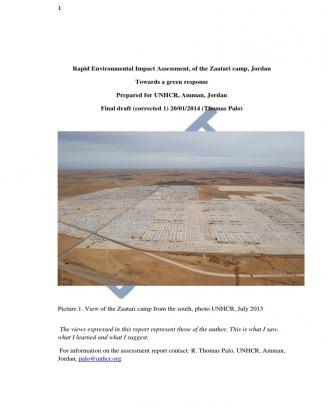 Zaatari Environmental Report, January 2014[1]