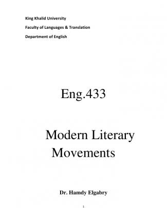 Eng.433 Modern Lit. Movements