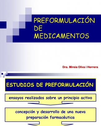 Preformulacion De Medicamentos