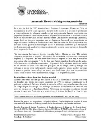 Caso Araucanía Flowers