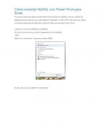 Cómo Conectar Mysql Con Power Pivot Para Excel
