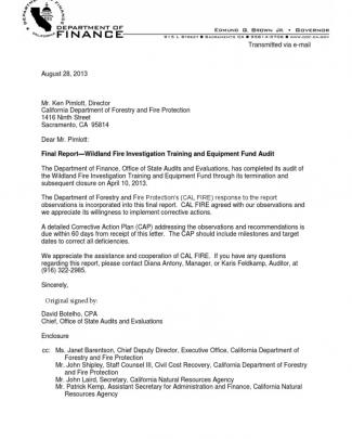 Final Report-wildland Fire Investigation Training And Equipment Fund