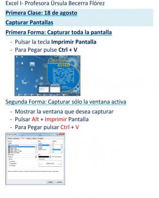 1era - 2da - 3era - 4ta - 5ta - 6ta - 7ma - 8va Clase De Excel I G17