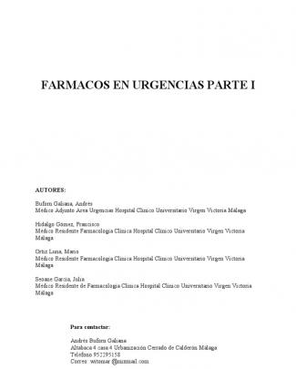 [medicina Veterinaria] Farmacos En Urgencias