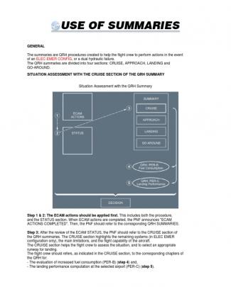 Use Of Summaries Airbus