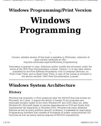 Wikipedia Windows Programming Book 2011