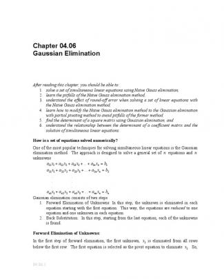 Gauss Elimination Method